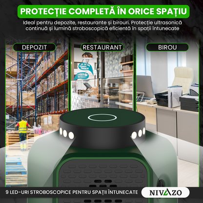 Aparat cu ultrasunete împotriva șoarecilor Nivazo UR02, 4 moduri, 360°