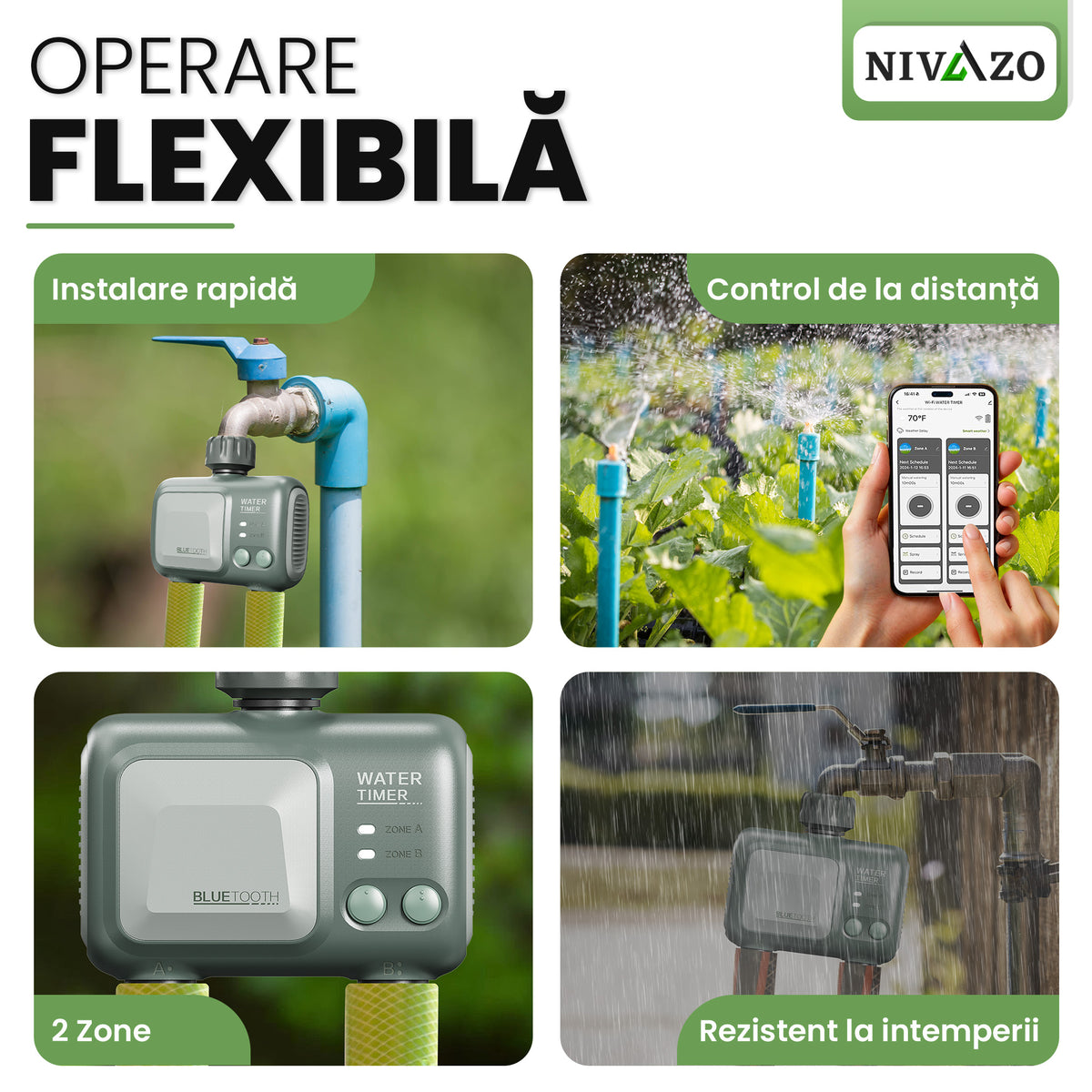 Programator irigat Nivazo® WaterMaster HCT-626, 2 zone