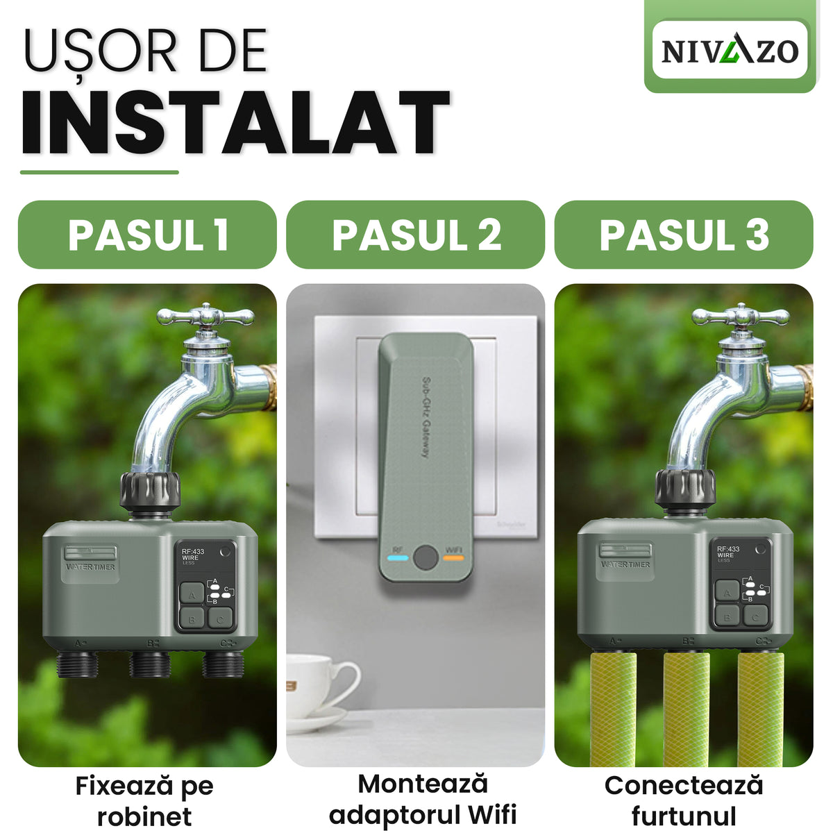 Programator pentru irigare Nivazo® WaterMaster HCT-638