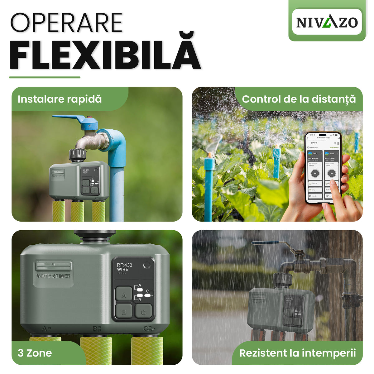 Programator pentru irigare Nivazo® WaterMaster HCT-638